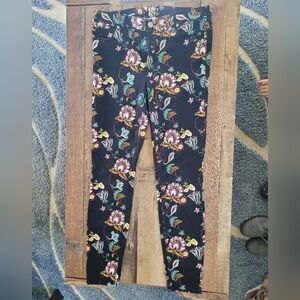 Ann Taylor LOFT Floral Patterned Leggings/Jeggings, Women's 8